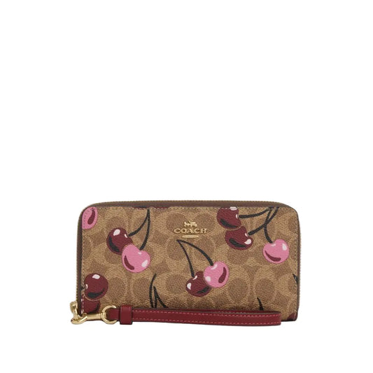 The Wallet In Signature Canvas With - Cherry Print