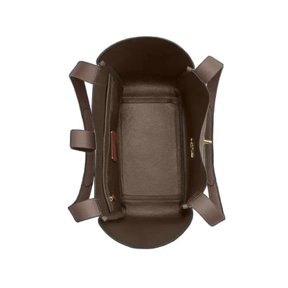 The Hadley Turnlock Tote Bag - Gold/Dark Stone