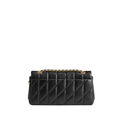 Tabby Shoulder Bag 26 With Pillow Quilting - Brass/Black
