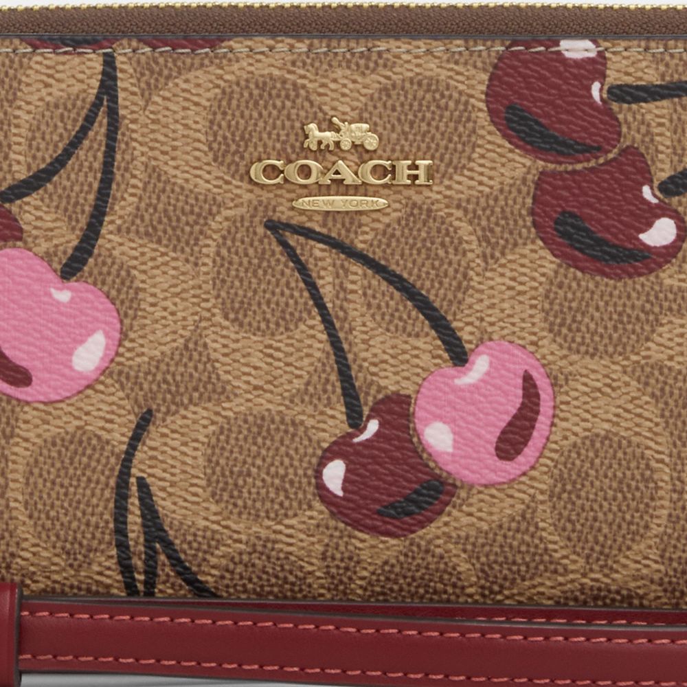 The Wallet In Signature Canvas With - Cherry Print