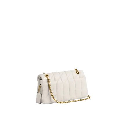Tabby Shoulder Bag 26 With Pillow Quilting- Brass/Chalk