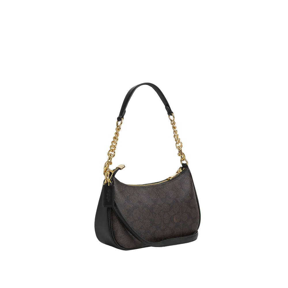 Teri Shoulder Bag In Signature Canvas  - Walnut